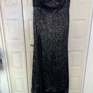 Black Sequin Prom Dress
